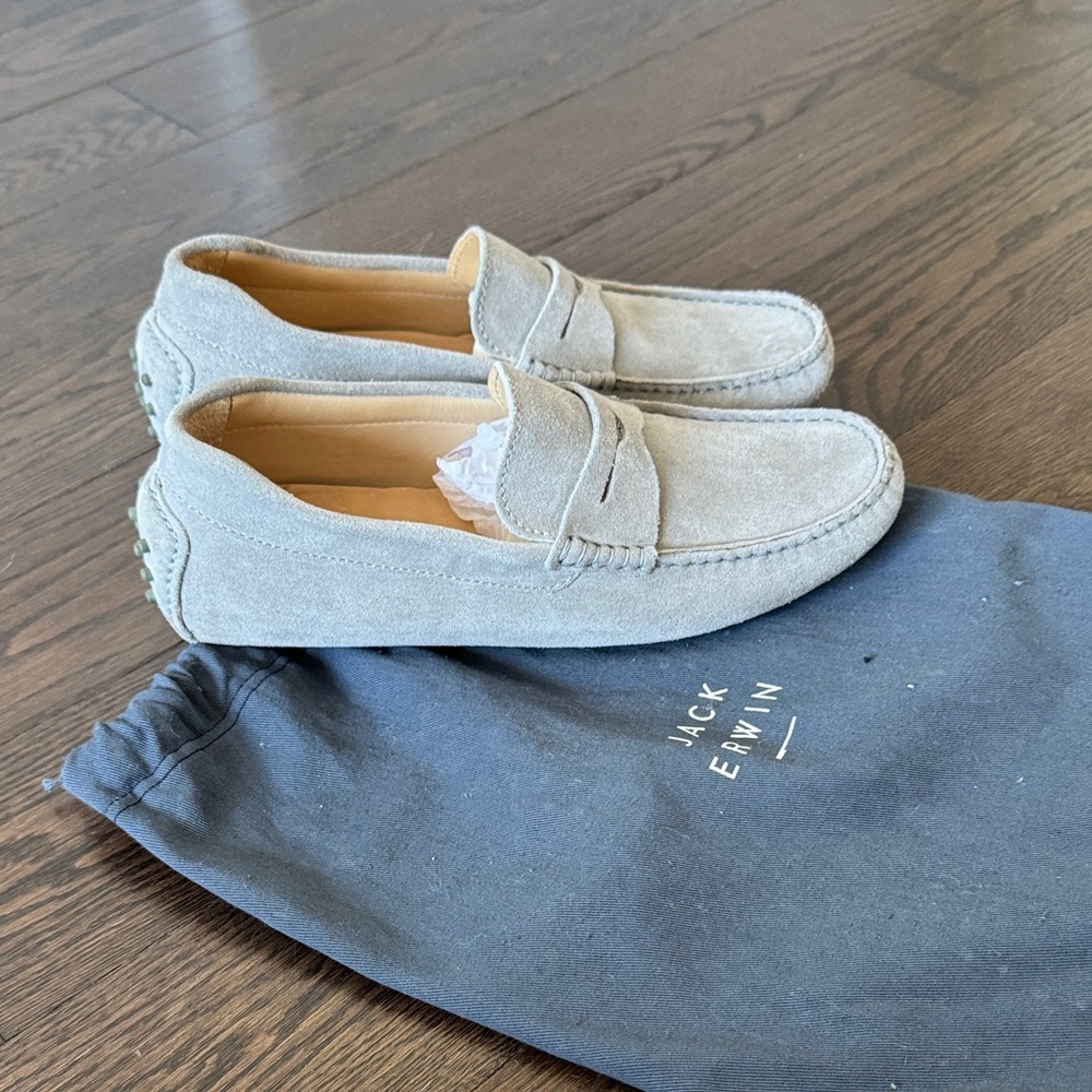Jack Erwin Gray Suede Loafers